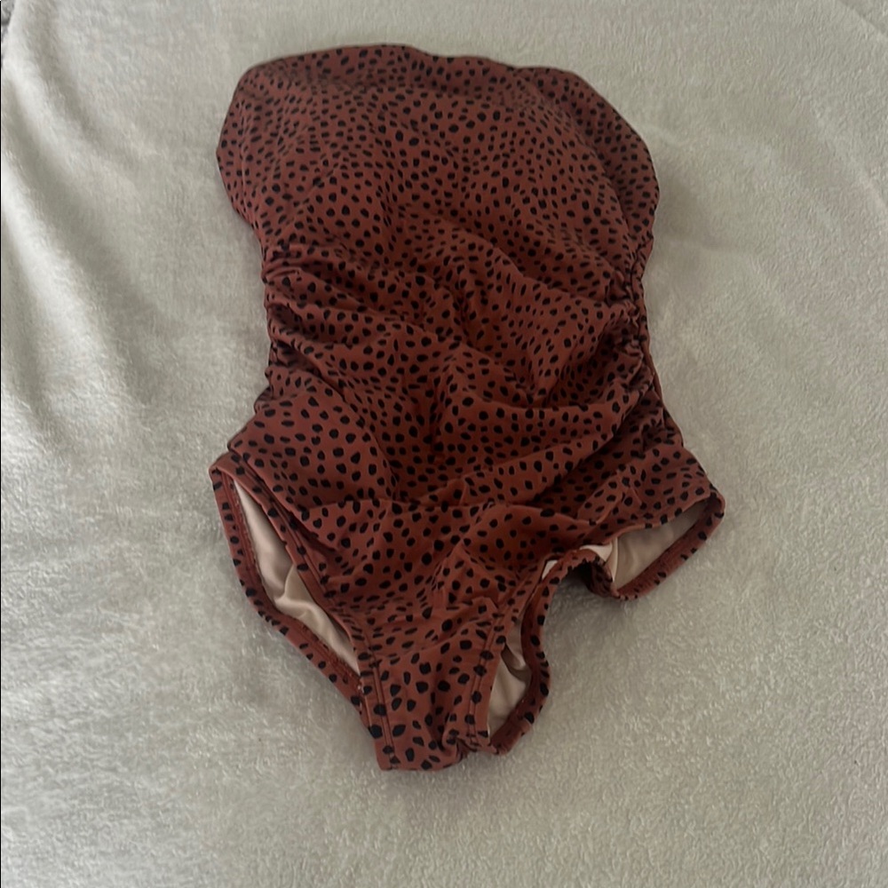Leopard Print Kids One Piece Swimsuit